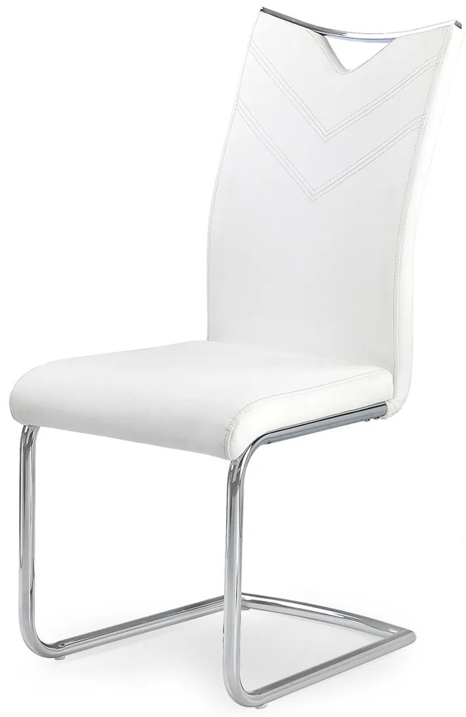 Scaun K224 piele ecologica alb