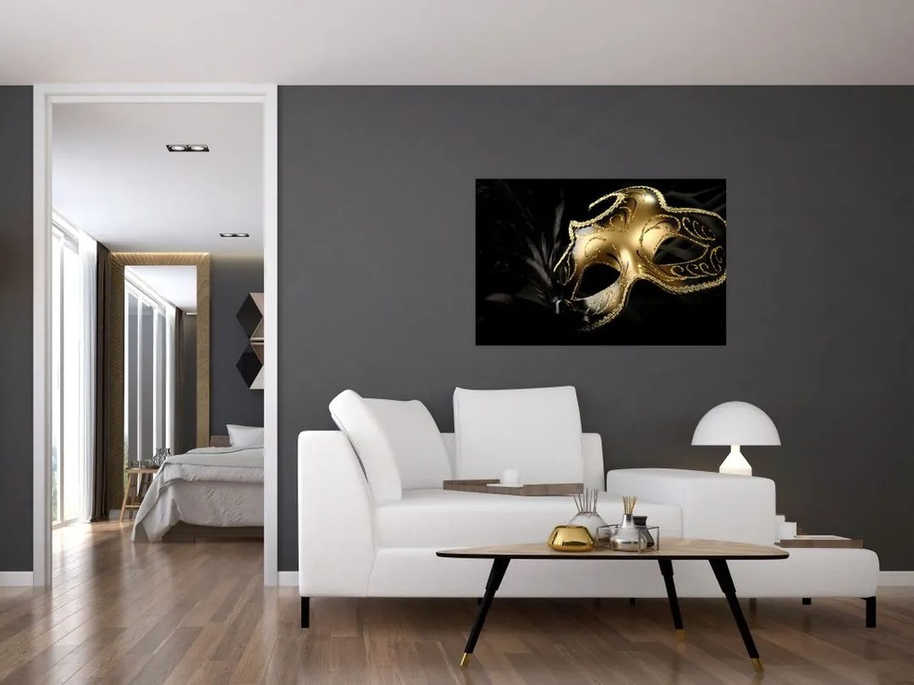 Tablou masca aurie (90x60 cm)
