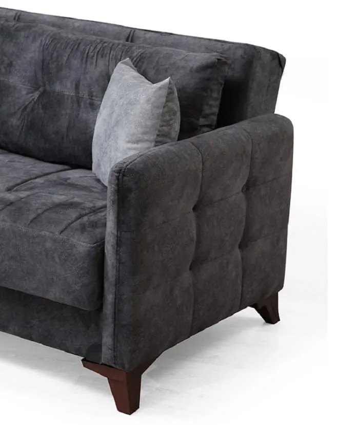 Canapea Retro, culoare gri, 220 x 95 cm
