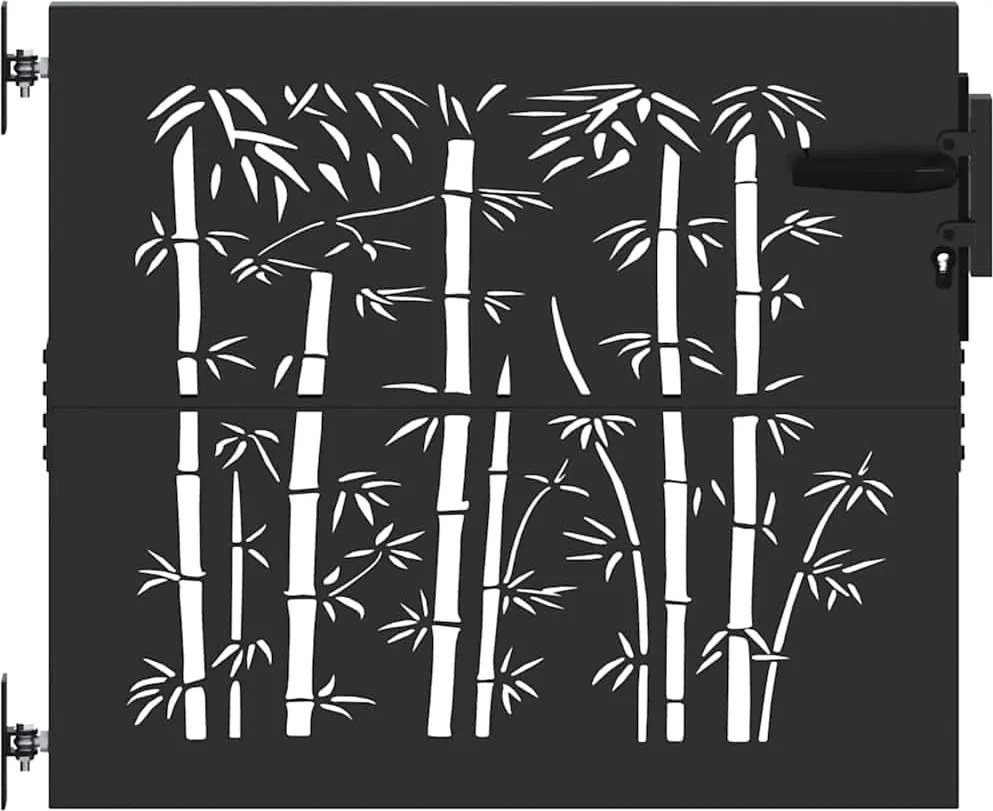 vidaXL Poartă de grădină Negru 85 x 175 cm Oțel vopsit în pulbere