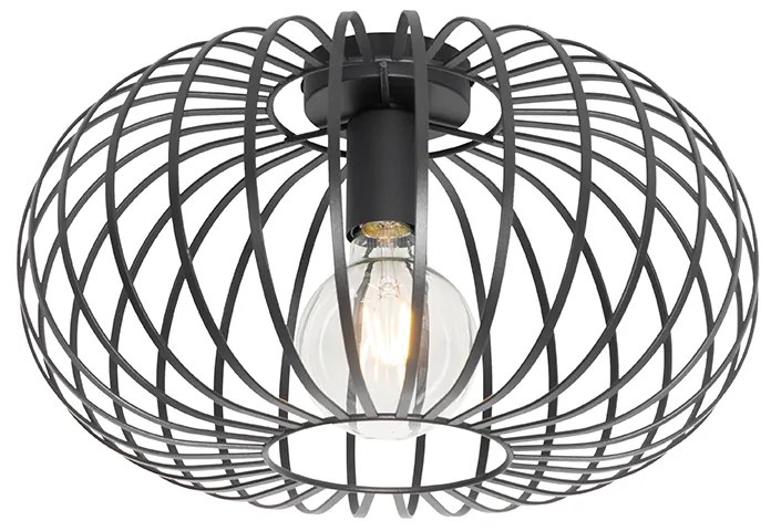 Plafoniera de design neagră 39 cm - Johanna