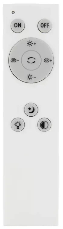 Plafoniera LED Doro 41594D4, cu telecomanda, 24W, 1800lm, lumina calda+neutra+rece, IP20, alba+neagra, Globo Lighting
