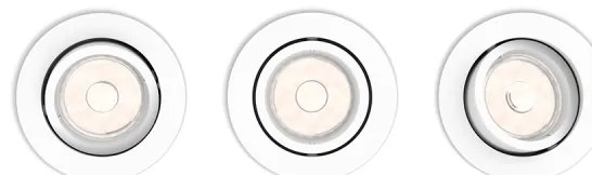 Philips 50393/31/PN - Set 3x corpuri de iluminat încastrate DONEGAL, 1x GU10/5,5W/230V