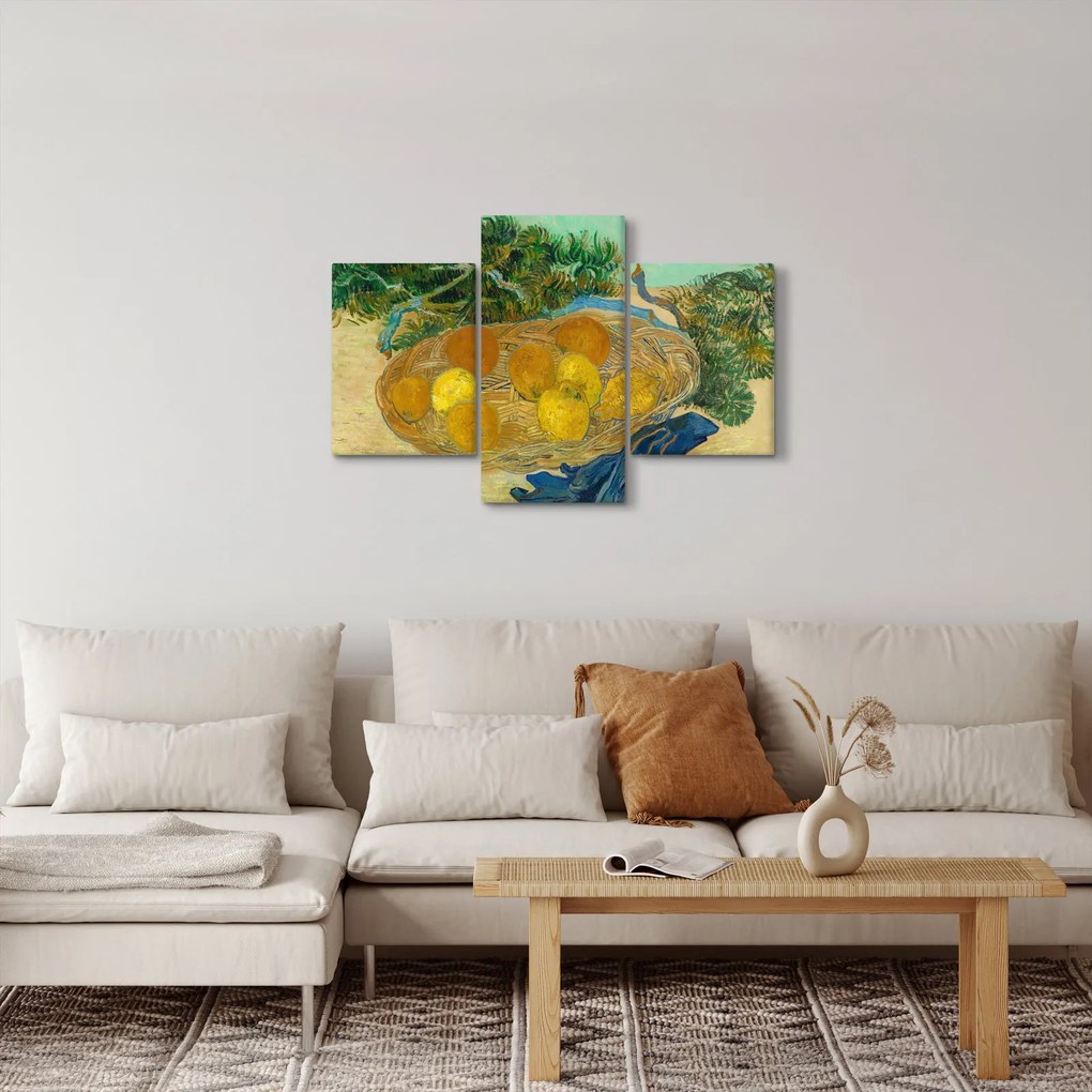 Tablou - Vincent van Gogh, Still Life of Oranges and Lemons with Blue Gloves, reproducere (90x60 cm)