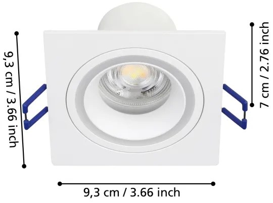 Corp de iluminat LED RGBW încastrat dimabil Eglo 900765 CAROSSO-Z 4,7W/230V alb