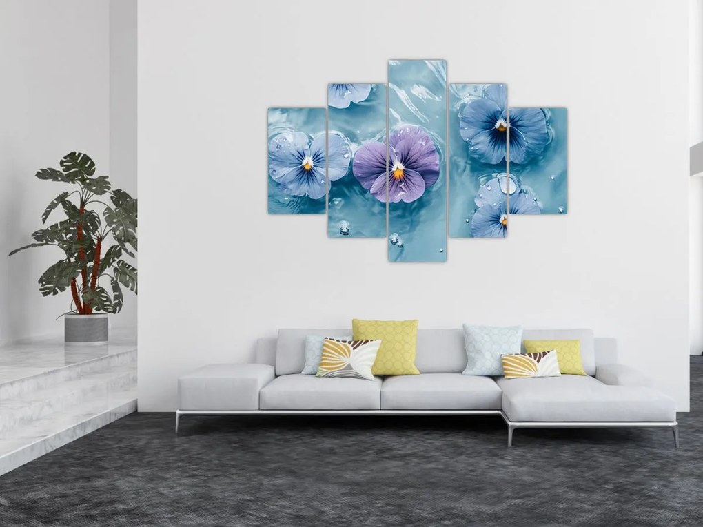 Tablou - Violete în apă (150x105 cm)