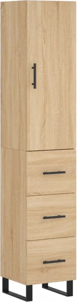 vidaXL Dulap înalt, stejar sonoma, 34,5x34x180 cm, lemn prelucrat