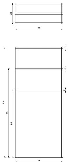 Suport de prosoape 105x45 cm negru