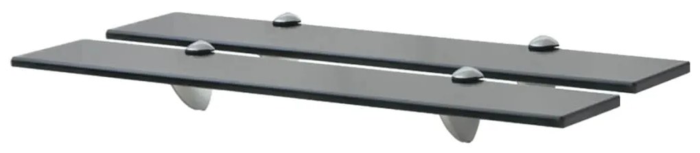 vidaXL Rafturi suspendate, 2 buc., 60 x 20 cm, sticlă, 8 mm
