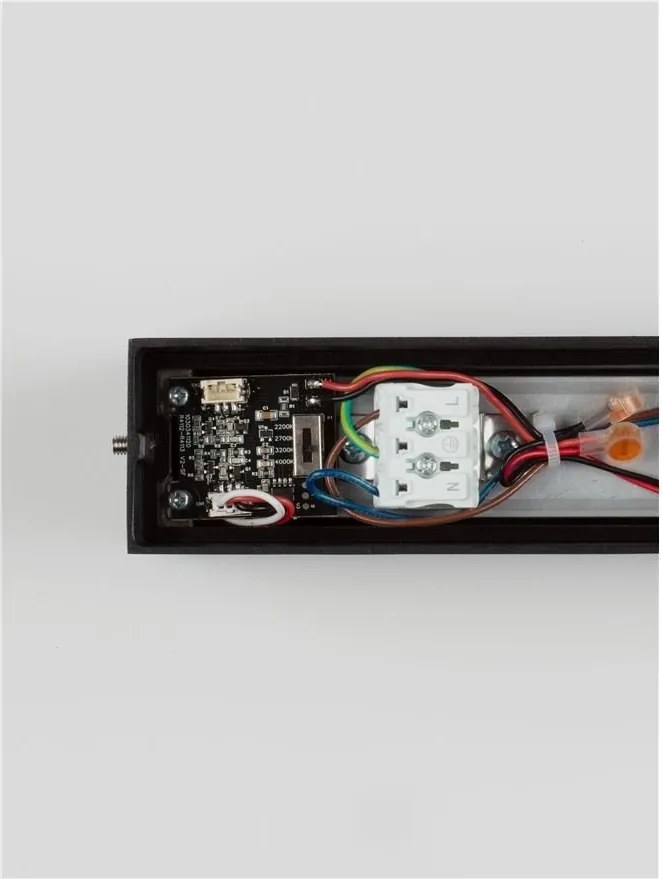 Aplica exterior neagra liniara 22cm IP65 LED CCT PRISMATIC