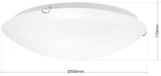 Plafoniera diametru 50cm, Agada NU 9-348/50 chrom OR