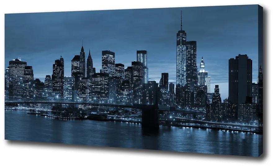 Tablou pe pânză canvas New york, pe timp de noapte