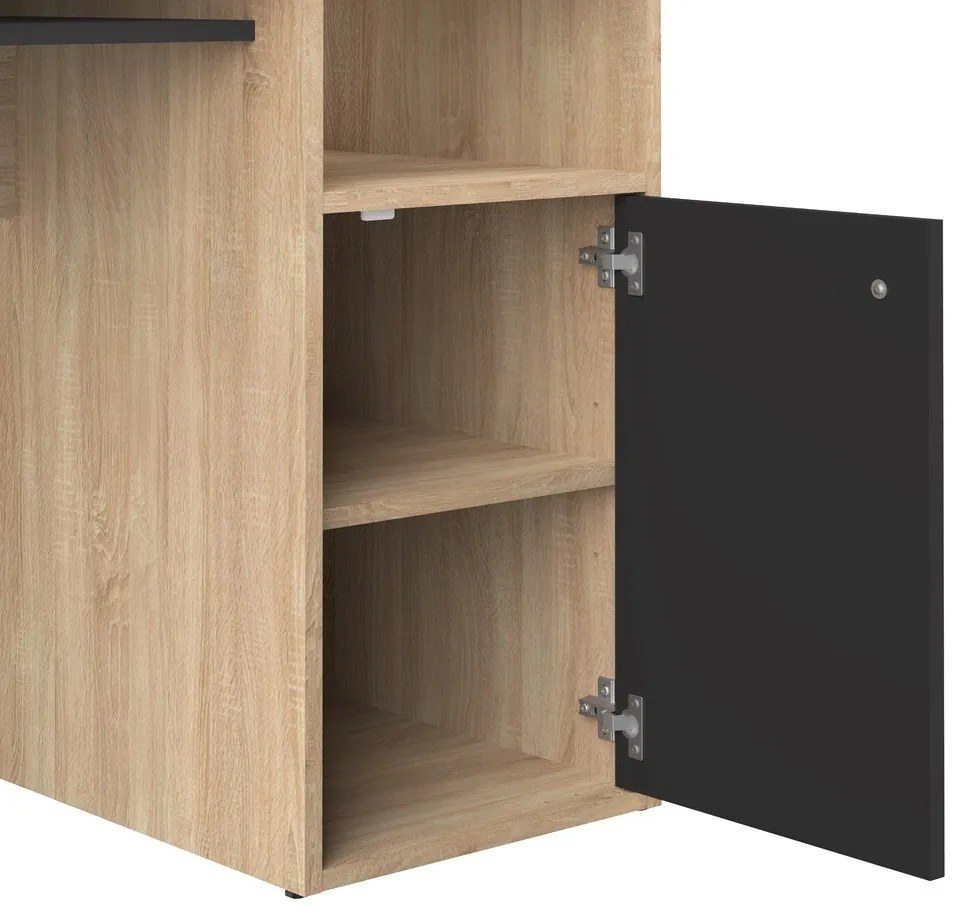 Birou cu blat cu aspect de lemn de stejar 50x115 cm Oxford – TemaHome