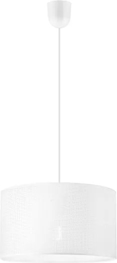 Lampă suspendată pe cablu SIRJA PLISADO, 1xE27/15W/230V, Ø 35 cm, albă