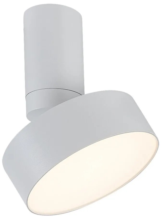Plafoniera LED tip spot aplicat din metal alb reglabila Ovidia D-14cm