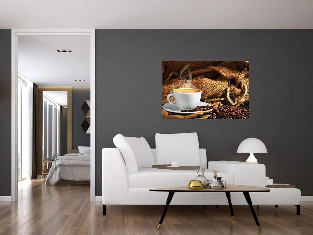 Tablou - O ceașcă de cafea (90x60 cm)
