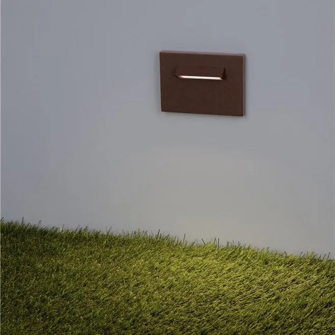 Spot incastrabil exterior LED 3000K, IP65 RECTO corten