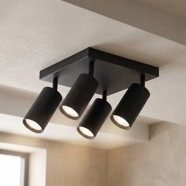 Brilagi - Corp de iluminat cu spoturi SELE SQUARE 4xGU10/30W/230V negru