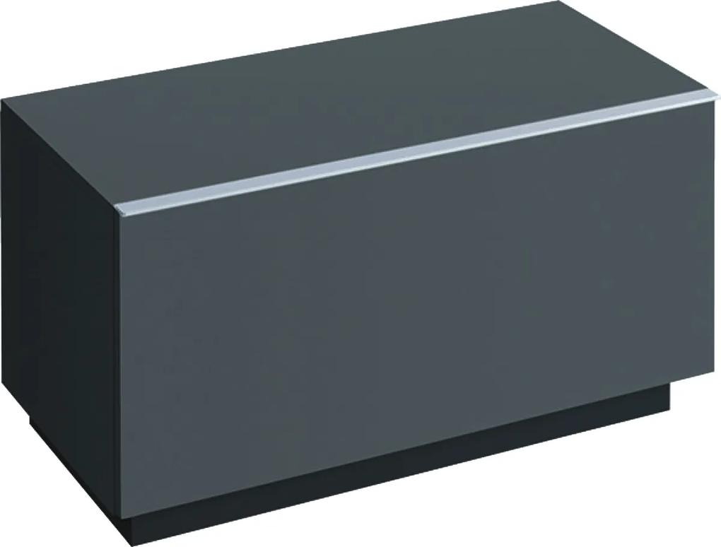 Dulap pe pardoseala Geberit iCon 89x47.2x47.7cm cu un sertar, negru lava mat