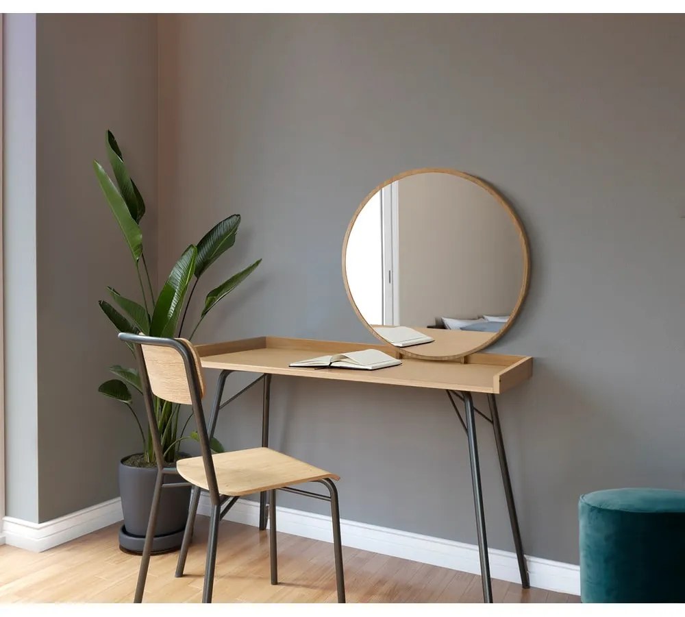 Masă de toaletă cu aspect de lemn de stejar Woodman Rayburn