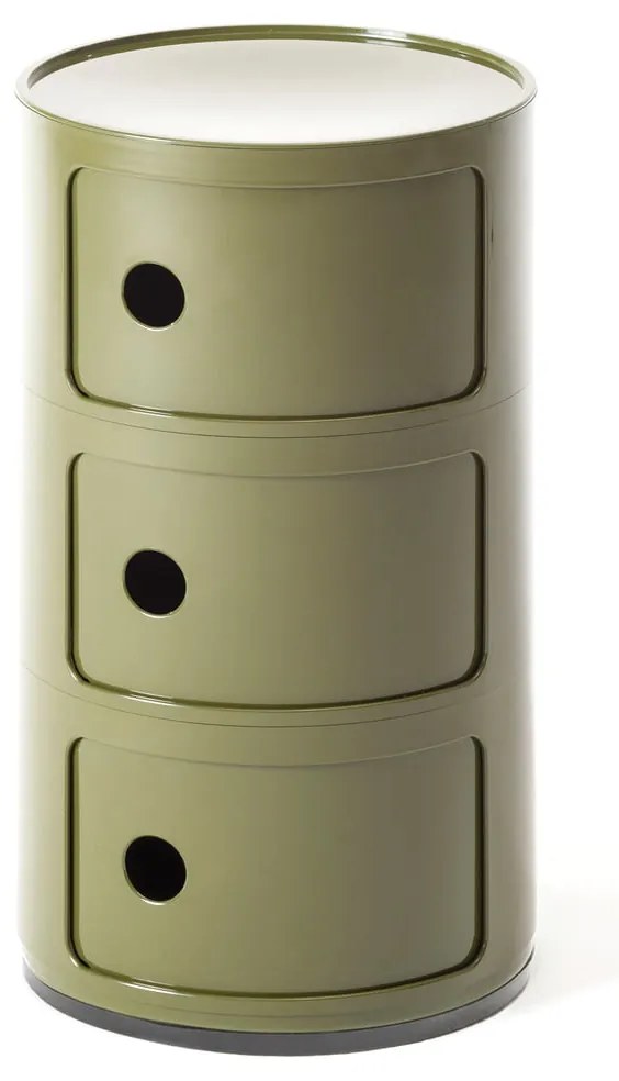 Masă cu spațiu de depozitare, Componibili 4967, 3 spații de depozitare, mai multe culori Culoare: verde