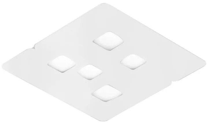 Plafoniera moderna GISELLE 44x44cm, alb, gri sau argintiu
