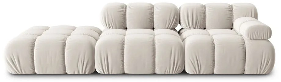 Canapea modulară bej cu tapițerie din catifea 282 cm Bellis – Micadoni