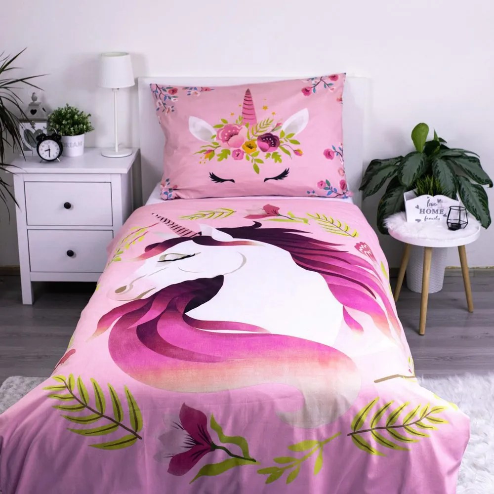 Lenjerie de pat copii Unicorn
