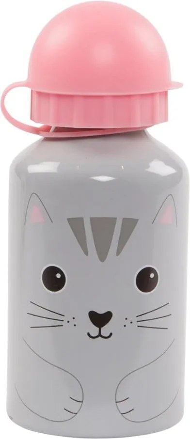 Sticlă pentru apă Sass & Belle Nori Cat, gri - roz