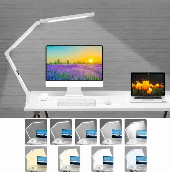 Brilagi-LED Lampă de masă tactilă reglabilă VARIO LED/12W/230V 3000-6500K albă