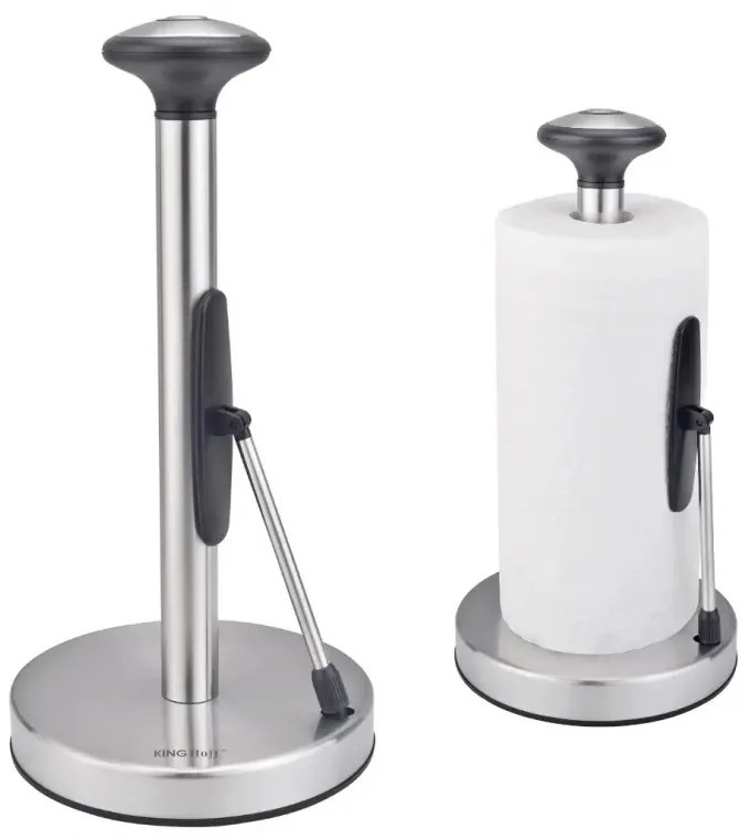 Suport pentru hartie de bucatarie Kinghoff KH 1955, 36,5 cm, Otel inoxidabil, Argintiu