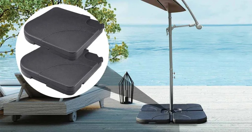 2 buc baza pentru umbrela de soare