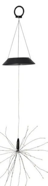 Decorațiune solară LED suspendată cu diode albe Star Trading Firework, înălțime 50 cm