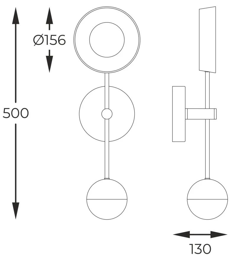 Aplica de perete LED design modern LARA