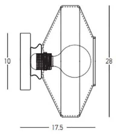 Aplica  23011 Zambelis E27, Gri, Grecia