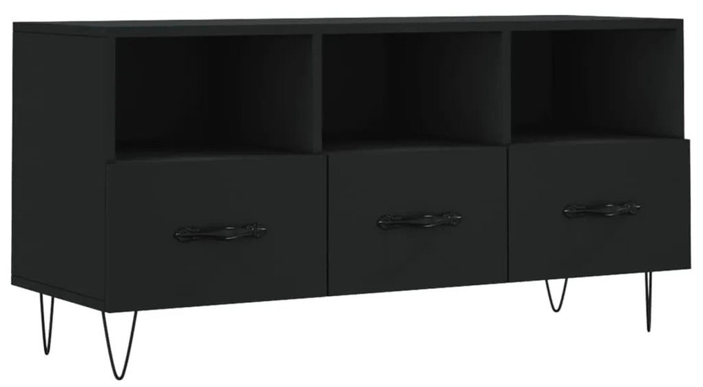 vidaXL Dulap TV, negru, 102x36x50 cm, lemn prelucrat