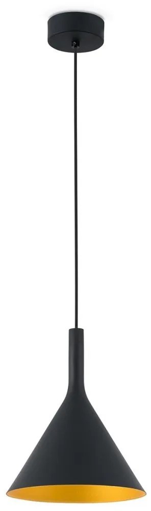 Pendul LED modern PAM-G large negru/auriu 64162