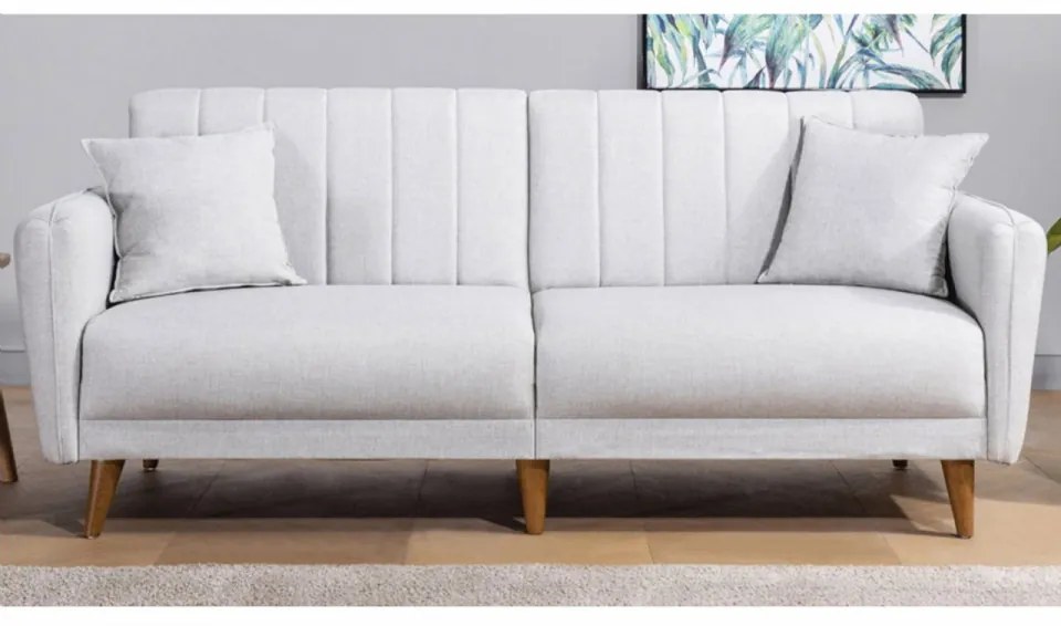 Canapea Extensibilă cu 3 Locuri Aqua, Crem