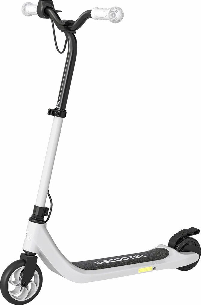 HOMCOM E-Scooter, trotinetă electrică, autonomie 6 km, de la 6 ani, cadru din oțel, negru+alb, 76 x 53 x 95cm | Aosom Romania