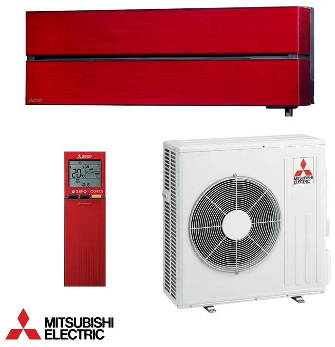 Aparat de aer conditionat inevrter Mitsubishi Electric MSZ-LN60VGR + MUZ-LN60VG, 21000 BTU, 42 m², A++, Wi-Fi, R-32, Rosu