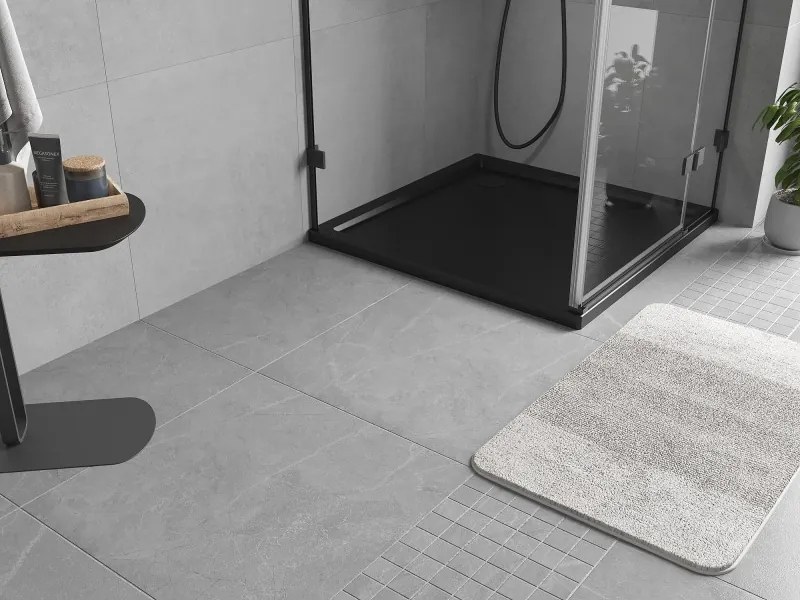 Mexen Flow cadă de duș pătrată slim 85 x 85 cm, negru mat - 46S708585