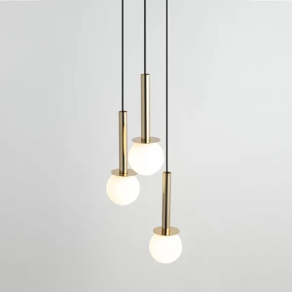 Lustră pe cablu DAISY 3xG9/12W/230V d. 27 cm auriu/negru/alb