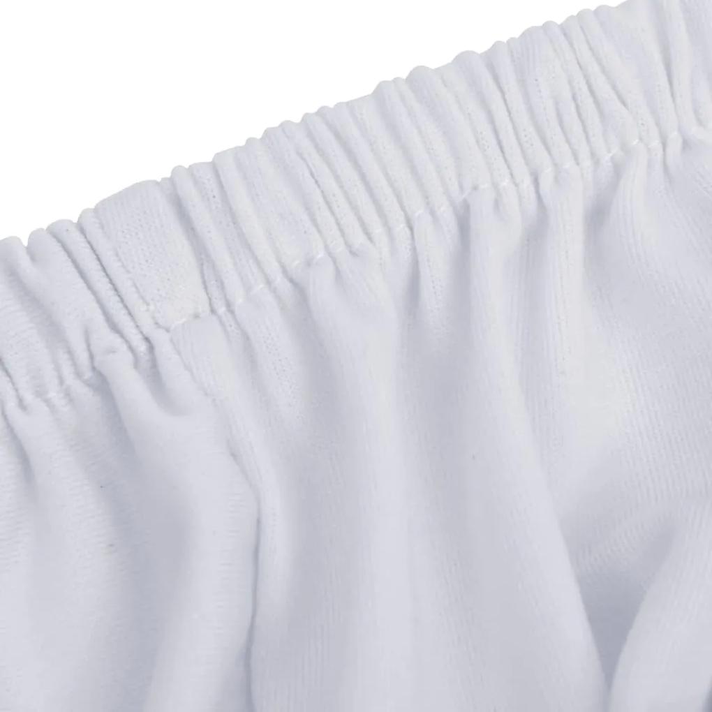 Husa elastica pentru canapea cu 2 locuri poliester jersey alb 1, Alb, Canapea cu 2 locuri