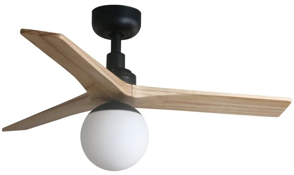 Ventilator de tavan FARO 34284-11L KLIM S 1xE27/15W/230V lemn/negru + telecomandă