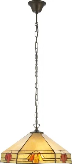 Endon 111989 - Lustră cu lanț Tiffany NEVADA 3xE27/10W/230V Ø 40 cm