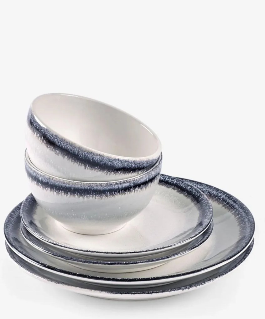 Set 3 Piese Antalis Grey (farfurie Mare, farfurie mica, bol), la comanda, 50 de seturi