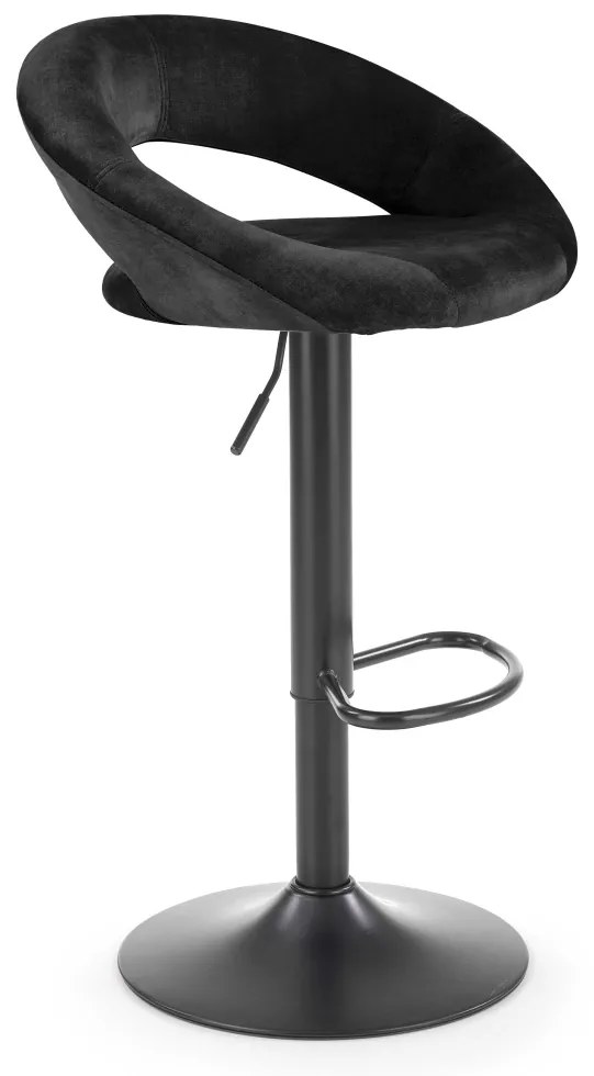 Scaun de bar H102 velvet negru
