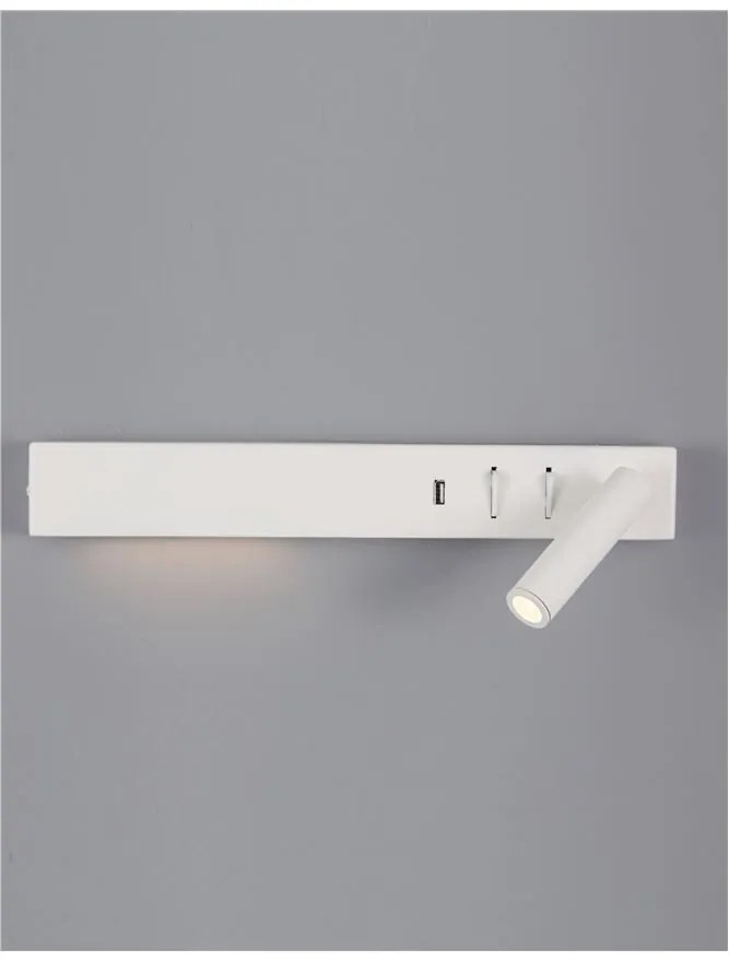 Aplica ambientala cu reader LED directionabil si USB Charger Vida alba NVL-9533523