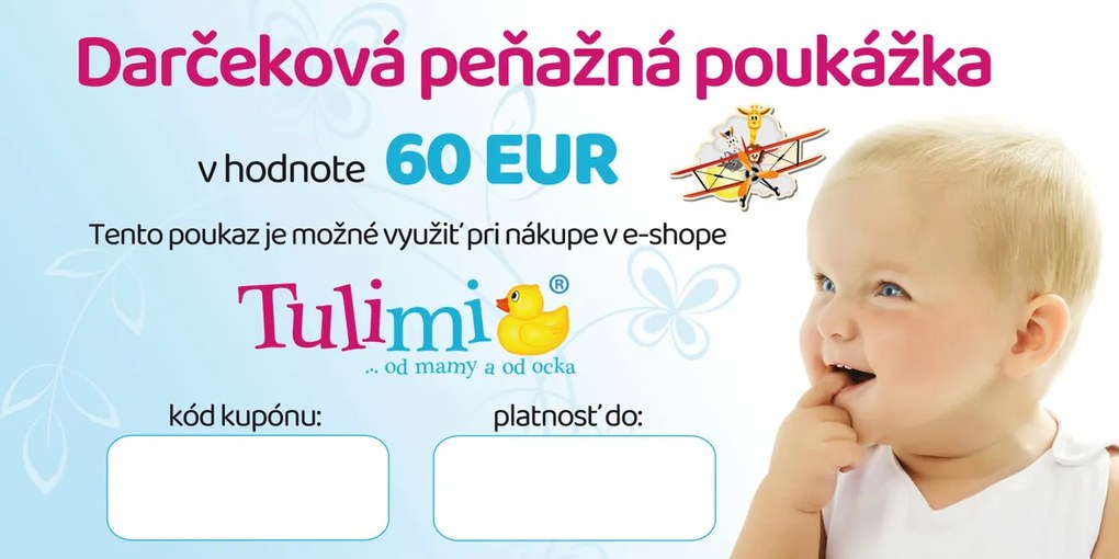 Voucher cadou Tulimi.sk in valoare de 60 euro