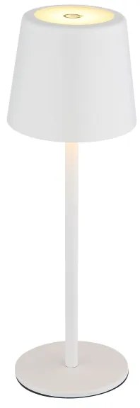 Globo 58482W-LED lampă birou LED 2W/5V 2200mAh IP44 albă, încărcare touch